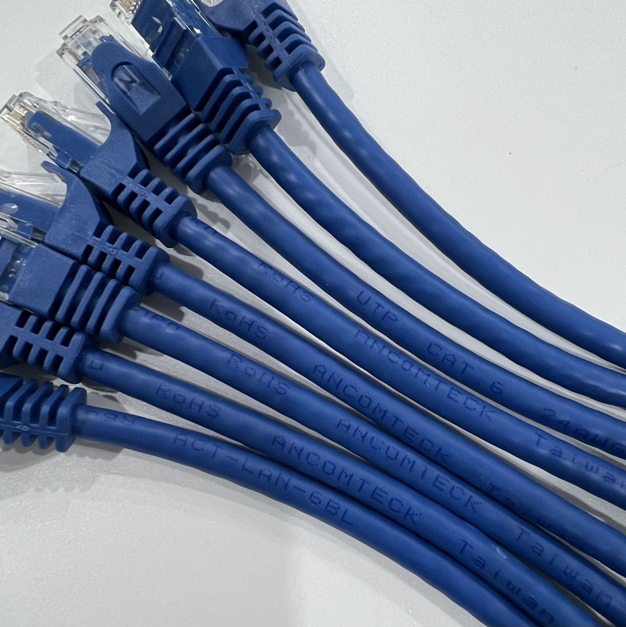 Dây nhảy patch cord 0.2m CAT6 - màu xanh: ACT-LAN-6002BLD -20CM ANCOMTECK
