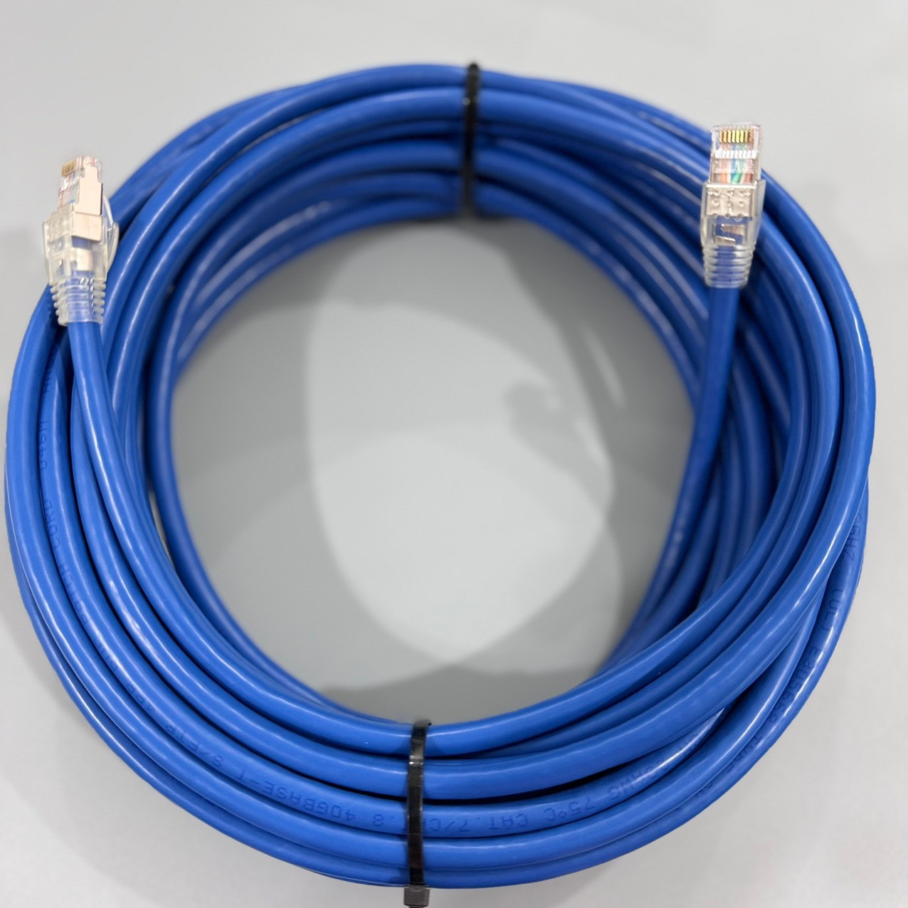 Dây cáp mạng gắn đầu nối, CAT7 UTP, màu xanh, dài 15m, Hiệu Ancomteck- ACT-LAN-7S15