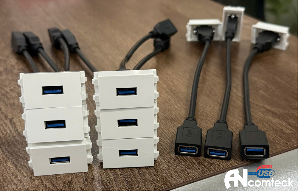 Sẵn kho Ổ cắm HDMI ACT-WH1080-L20, Ổ cắm USB ACT-U1080-L20 hãng Ancomteck Wide