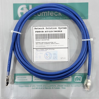Dây nhảy PATCH CORD CAT7 SFTP, dài 3m, Hiệu Ancomteck- ACT-LAN-7003BLB