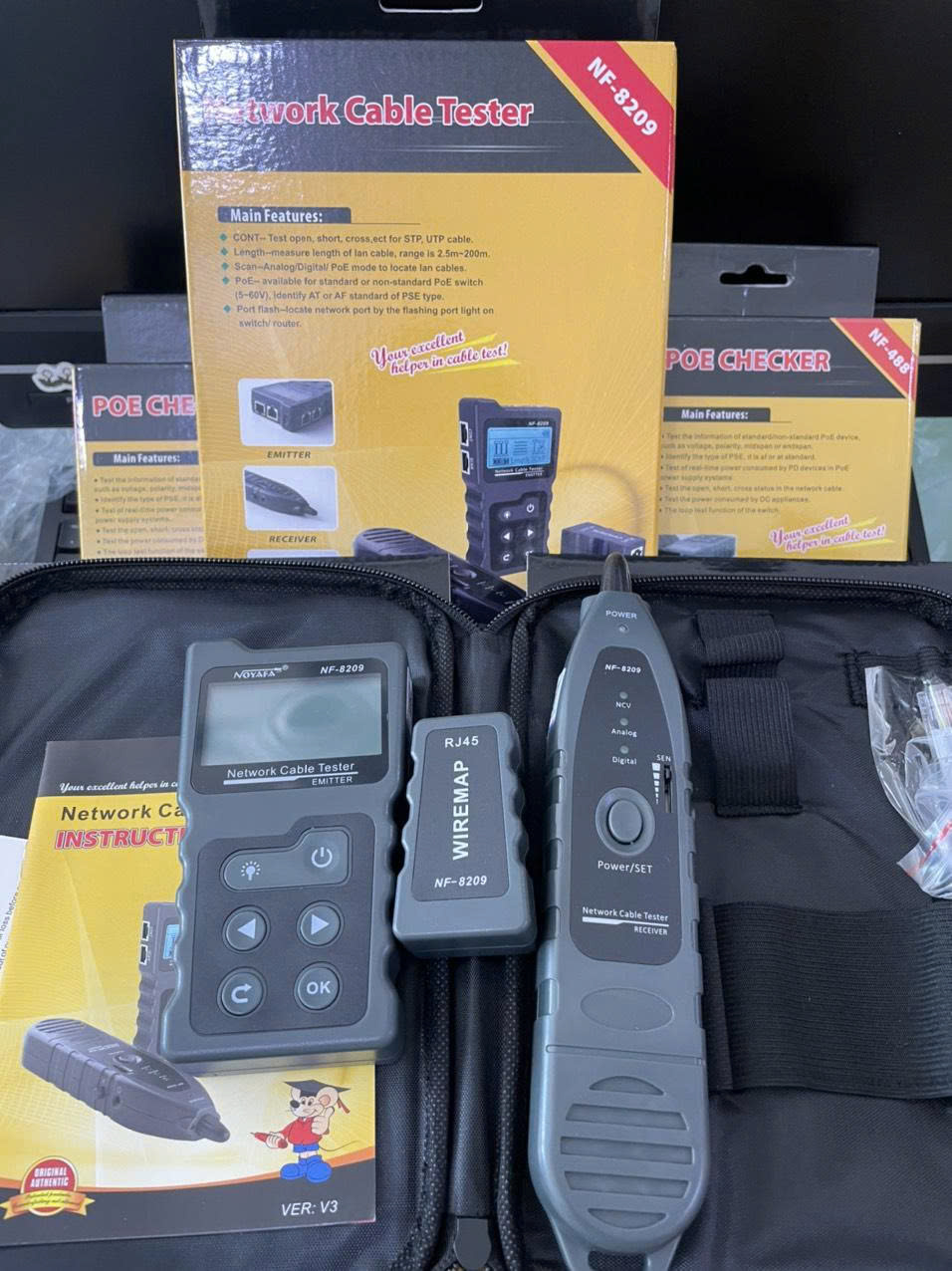 NF-8209 Máy test mạng, dò dây, test POE Noyafa