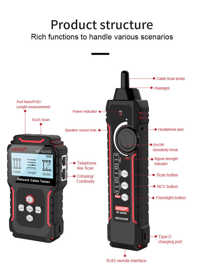 NF-8209S - Máy kiểm tra cáp mạng