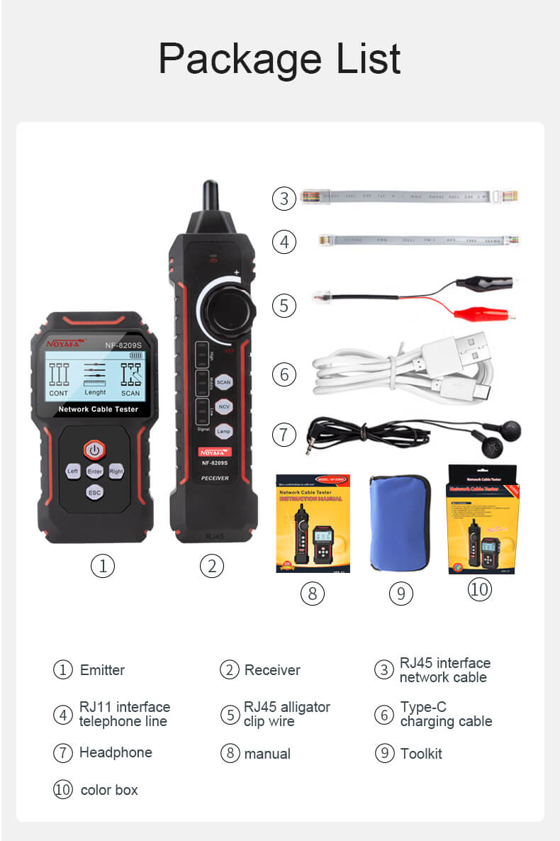 NF-8209S - Máy test kiểm tra cáp mạng NOYAFA