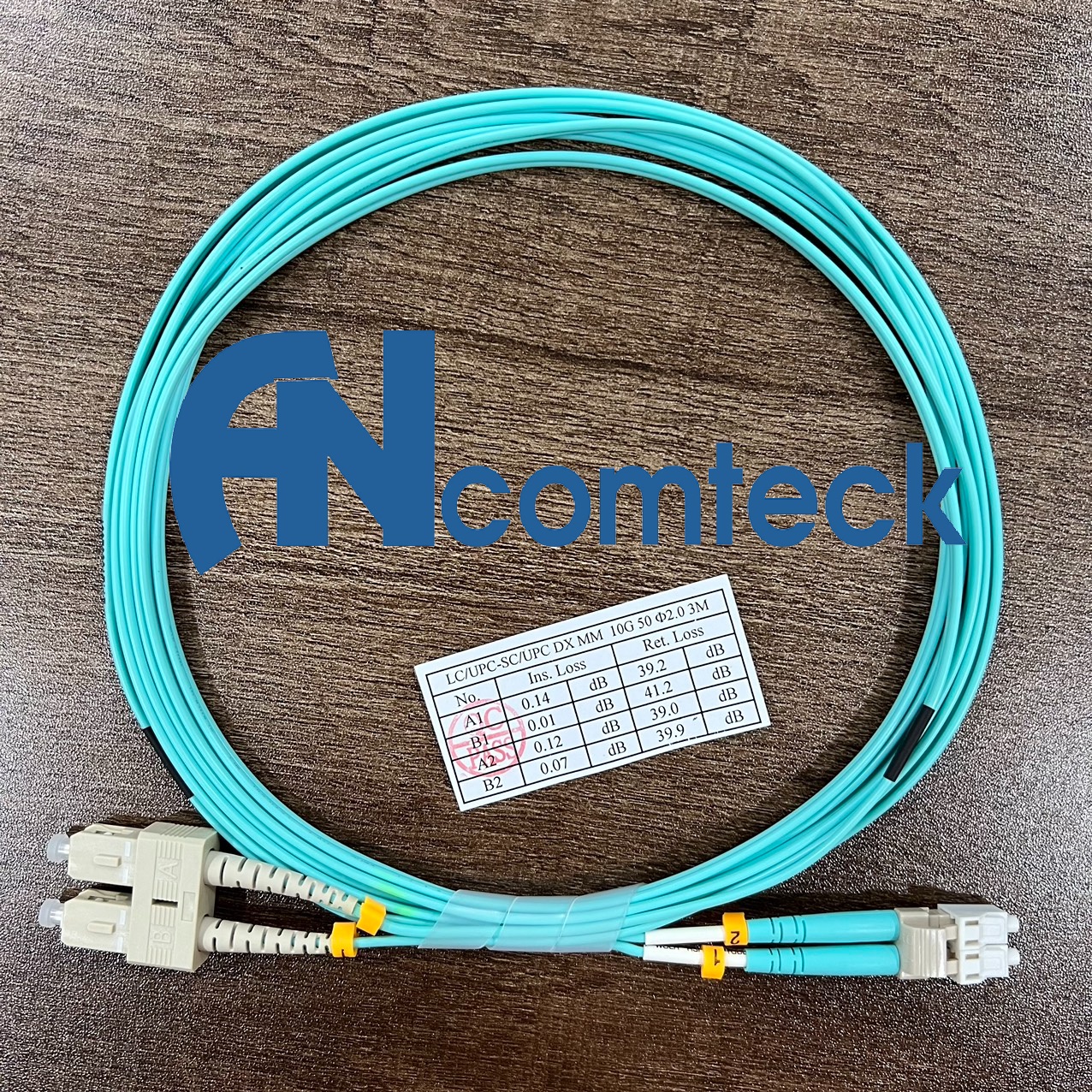 Dây nhảy quang 3m Multimode OM3 chuẩn SC/UPC-LC/UPC-MM ANCOMTECK