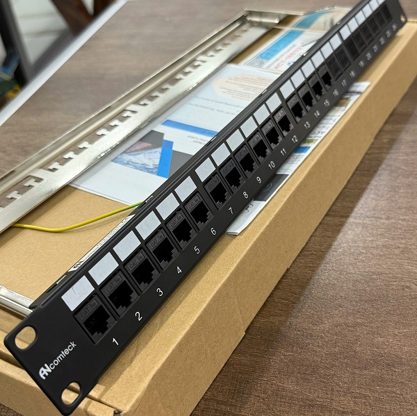 Thanh đấu nối Patch panel 16 cổng Cat6 UTP mã ACT-16S1U, ACT-JK28-C6-US chính hãng ANCOMTECK Thanh đấu nối Patch panel 16 cổng Cat6 UTP mã ACT-16S1U, ACT-JK28-C6-US chính hãng ANCOMTECK