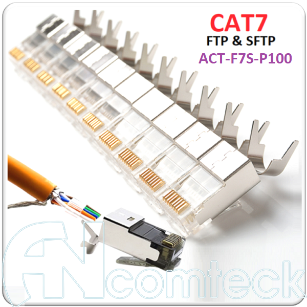 Cáp mạng CAT7 SFTP ANCOMTECK- 23AWG 10 GIGABIT ACT-BOX305-7BLUE