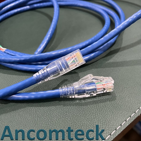 Dây nhảy patch cord CAT5E loại 15m ANCOMTECK - màu xanh: ACOM-C5BL049F