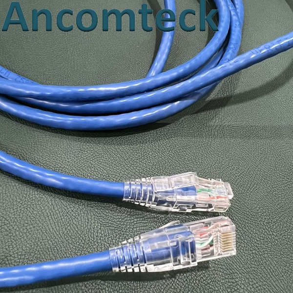 Dây nhảy patch cord CAT5E loại 10m ANCOMTECK - màu xanh: ACOM-C5BL033F