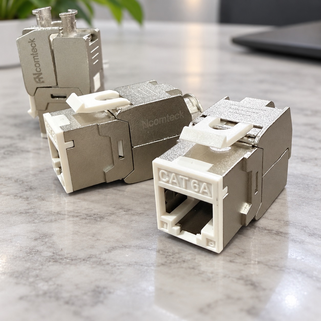 Ổ cắm RJ45 đa năng CAT6A FTP Shielded có chống nhiễu (100/1000) Ancomteck , mã ACT-S6A-001