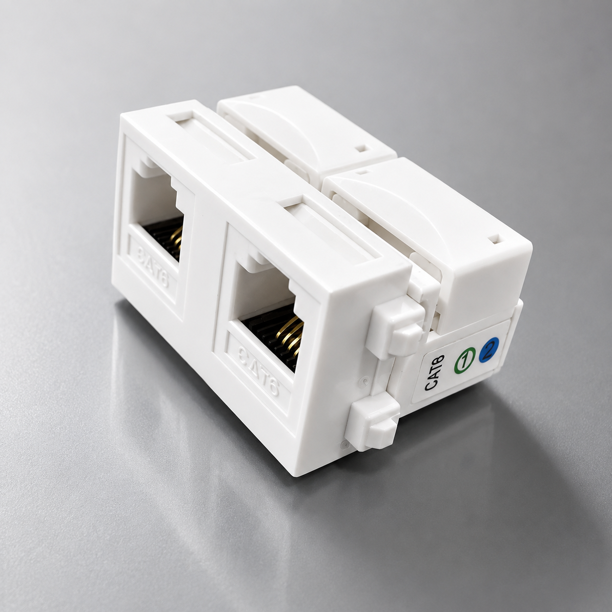 Bộ chuyển đổi RJ11 2 cổng CAT3 CAT3 T568A/8 LAN Ethernet dành cho máy tính