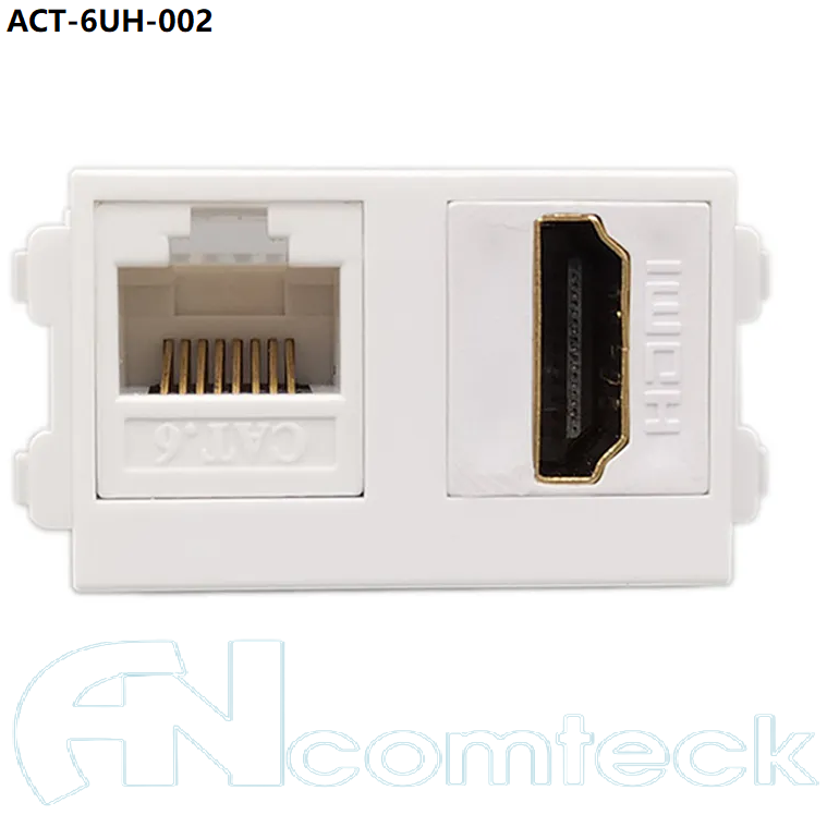 Bộ chuyển đổi RJ45 2 cổng CAT6 và HDMI T568A/8 LAN Ethernet dành cho máy tính