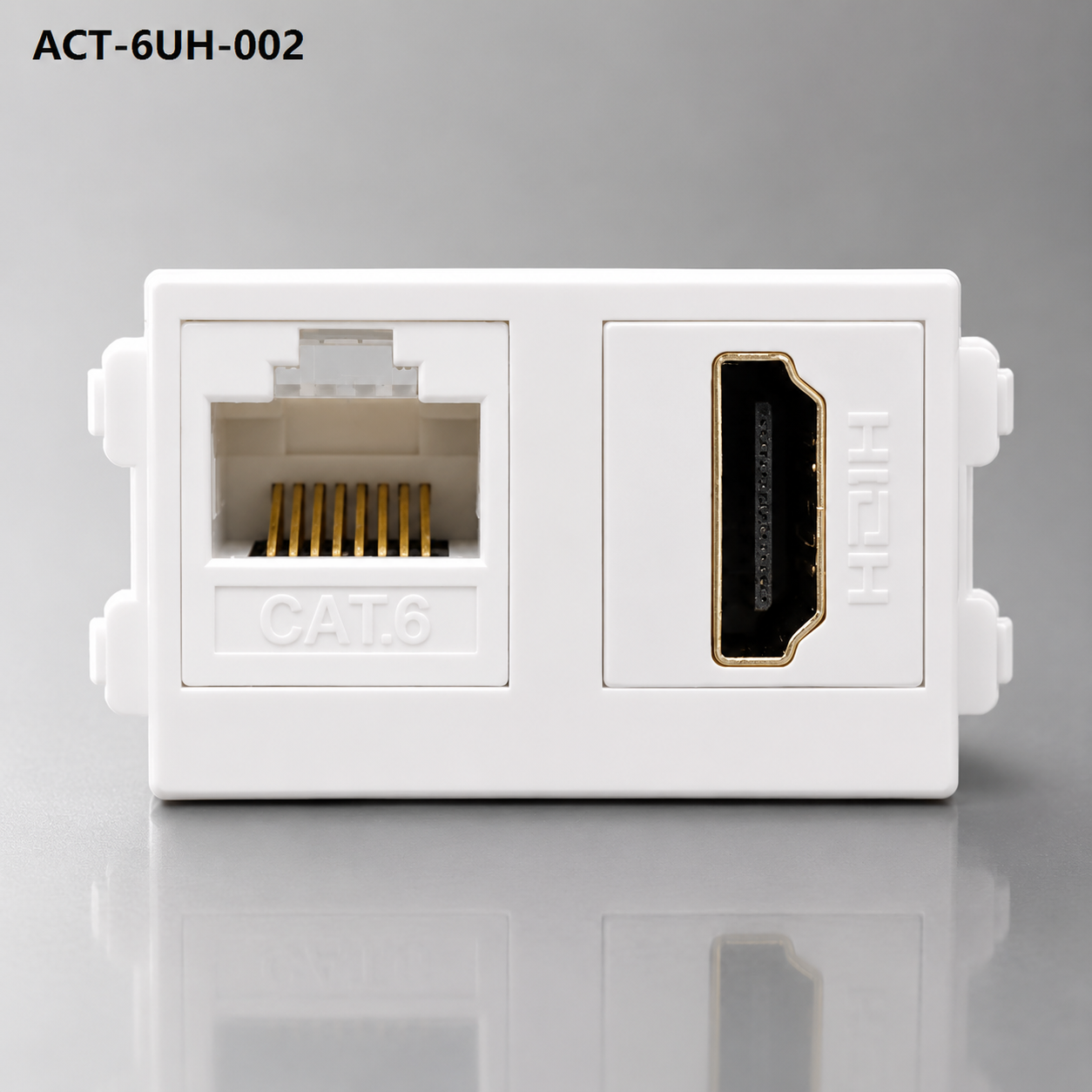 Bộ chuyển đổi RJ45 2 cổng CAT6 và HDMI T568A/8 LAN Ethernet dành cho máy tính