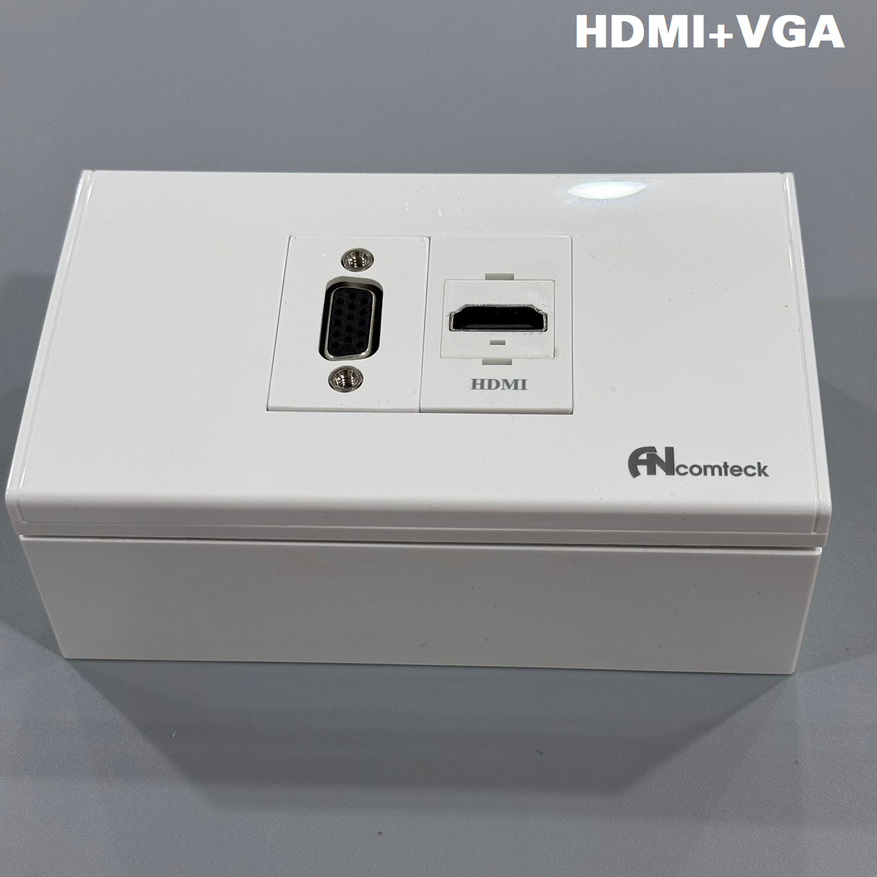 Bộ Outlet Wallplate 2 Port HDMI VGA White