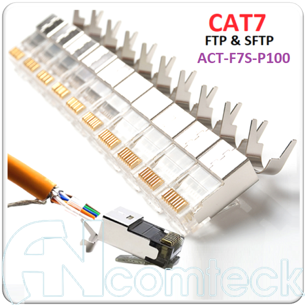 Đầu bấm mạng CAT7 chống nhiễu FTP & SFTP ACT-F7S-P100