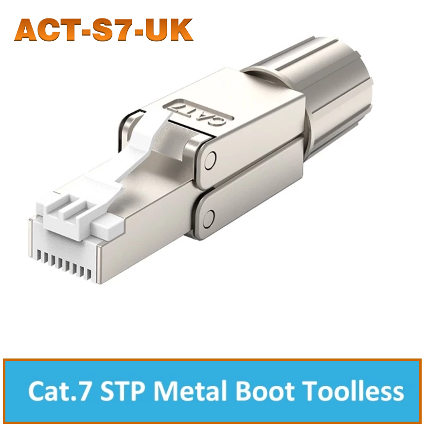 Đầu Nối Nhanh RJ45 Cat7 STP Chuyên Dụng, không cần tool nhấn, hiệu Ancomteck mã ACT-S7-UK