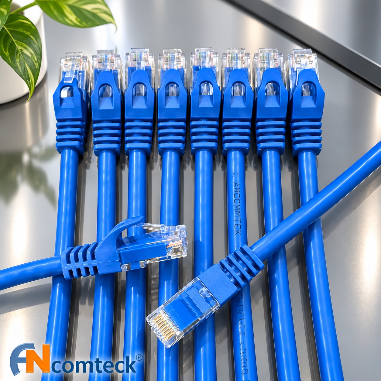 DÂY NHẢY PATCH CORD 2M CAT5e UTP lõi đồng, dây đúc hiệu Ancomteck ACT-LAN-5E02BLD