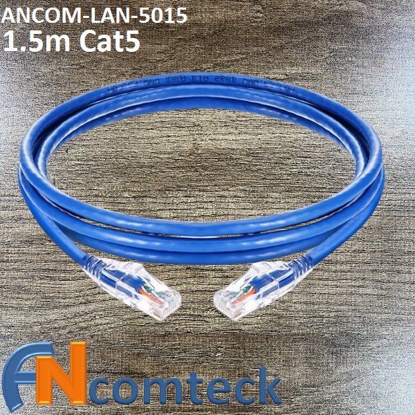 Dây nhảy patch cord CAT5 loại 1.5m ANCOMTECK - màu xanh: ACT-LAN-5015BL