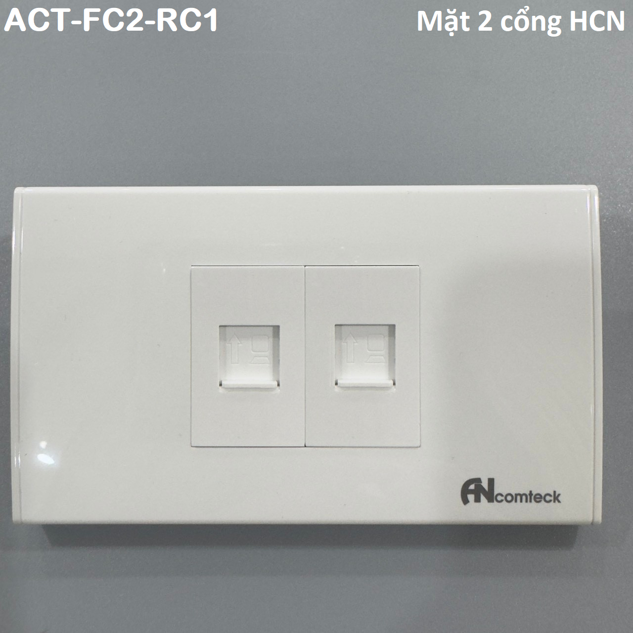 Mặt 2 cổng Ancomteck , mã  ACT-FC2-RC1