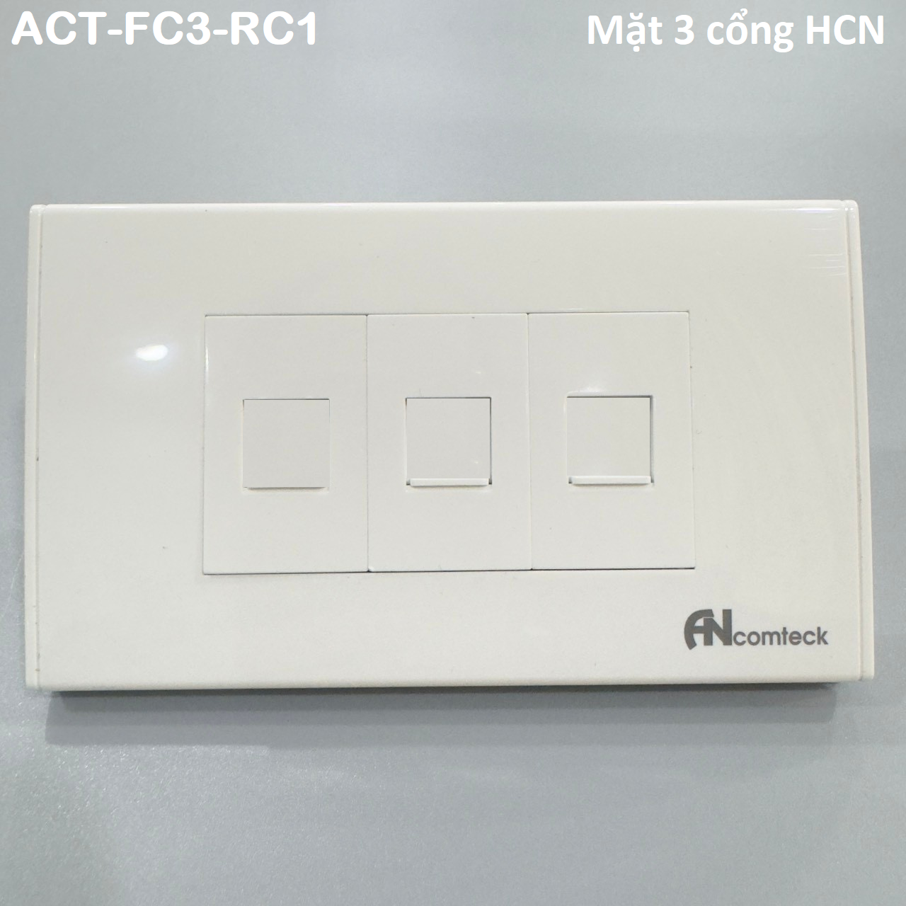 Mặt 3 cổng Ancomteck , mã ACT-FC3-RC1