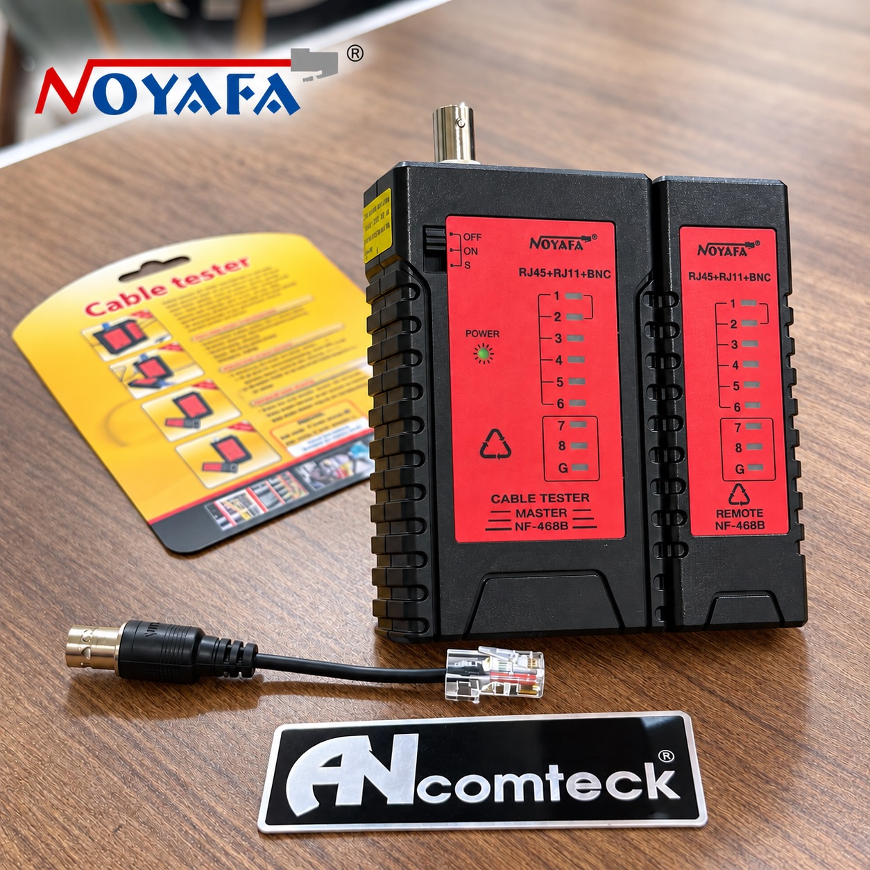 Máy kiểm tra cáp mạng NOYAFA NF-468B máy kiểm tra cáp RJ45+RJ11+BNC Master Remote