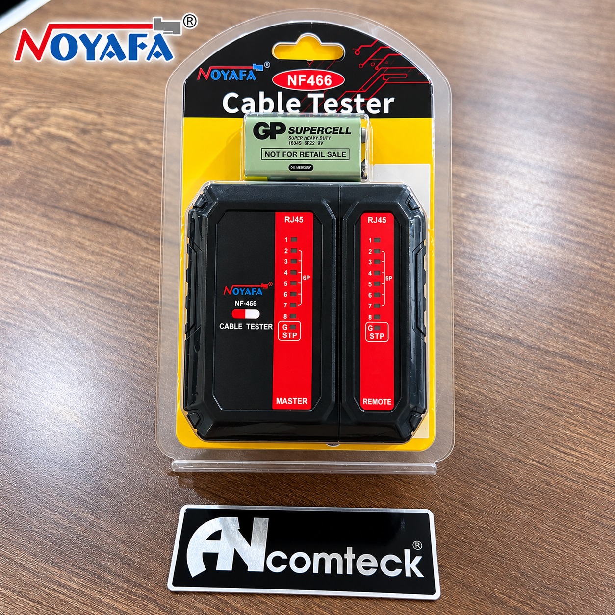 Máy kiểm tra cáp NOYAFA NF466 bộ kiểm tra cáp RJ45 Master Remote có 1 pin