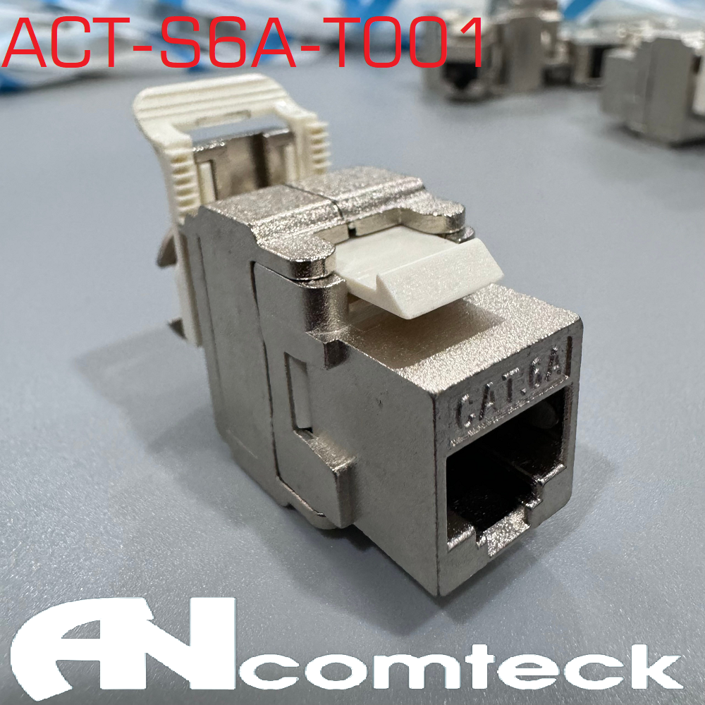 Ổ cắm RJ45 đa năng CAT6A FTP Shielded có chống nhiễu (100/1000) Ancomteck , mã ACT-S6A-T001