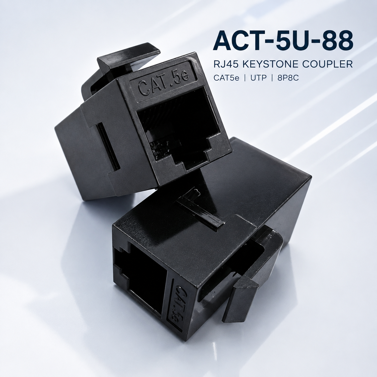 Nhân đấu nối RJ45-RJ45 CAT5e UTP hiệu Ancomteck, mã ACT-5U-88