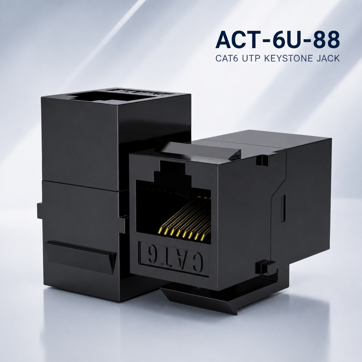 Nhân đấu nối RJ45-RJ45 CAT6 UTP hiệu Ancomteck, mã ACT-6U-88