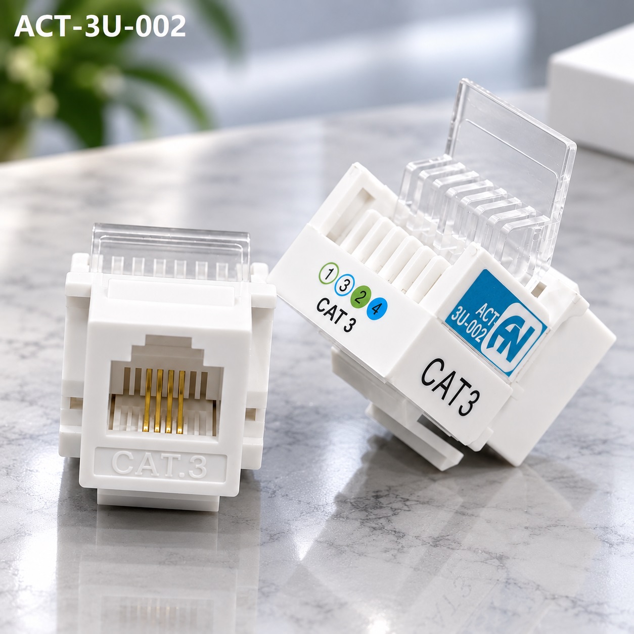 Annam phân phối Ổ cắm mạng RJ45 CAT6 UTP mã ACT-JK28-C6-US hãng Ancomteck, sẵn số lượng