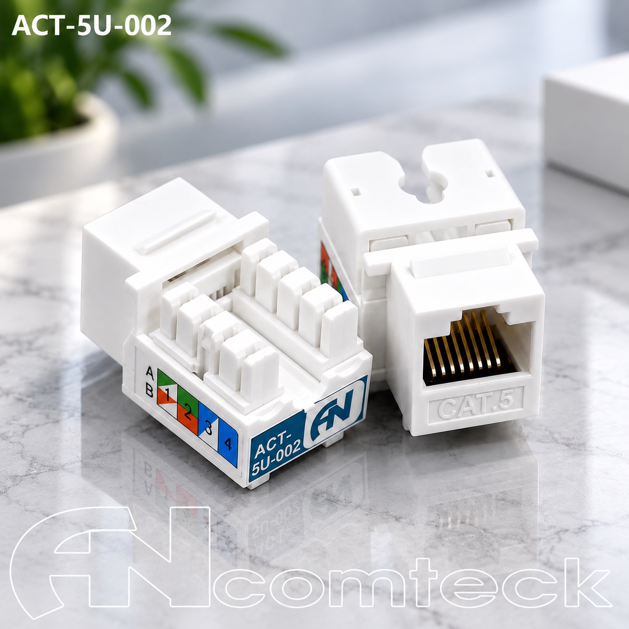 Annam phân phối Ổ cắm mạng RJ45 CAT6 UTP mã ACT-JK28-C6-US hãng Ancomteck, sẵn số lượng