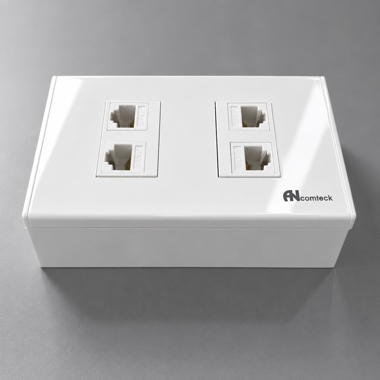 Ổ cắm 4 cổng RJ45 CAT6-CAT5-CAT3 ANCOMTECK